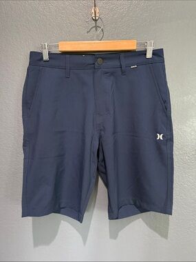 NWOT Hurley Navy Hybrid Stretch Shorts Sz 30